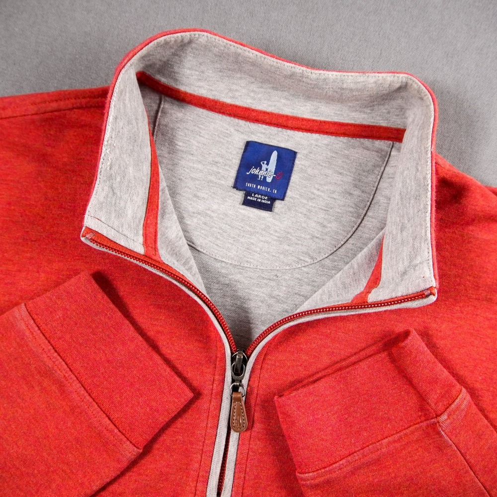 Johnnie O Golf 1/4 Zip Pullover Sweatshirt Long Sleeve Men L Cider Lyocell Blend